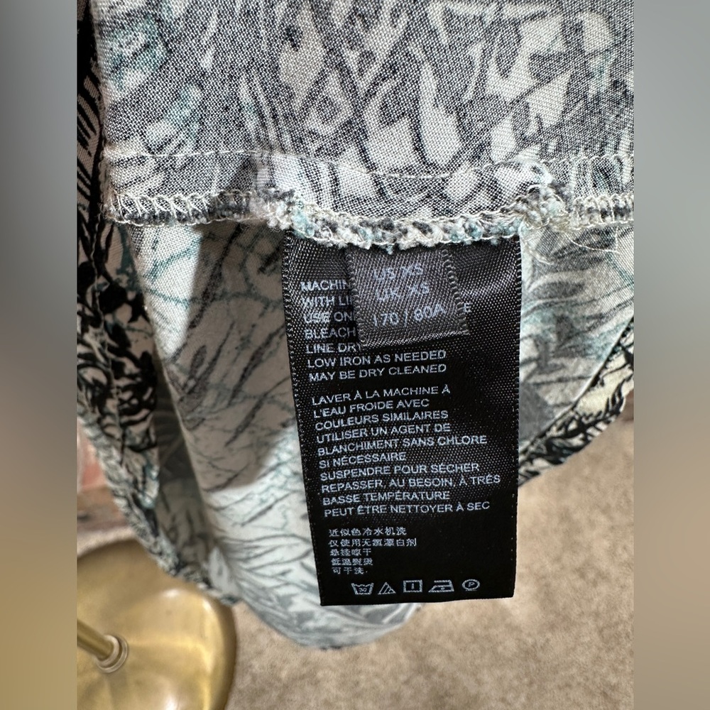 Urban Outfitters Grayson Mini Shirt Dress – Abstract Tropical Leaf Print XS - Picture 8 of 10